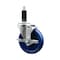 Service Caster 5'' SS Solid Poly Swivel 1-1/8'' Expanding Stem Caster with Brake SCC-SSEX20S514-SPUS-TLB-118 - alternate 1